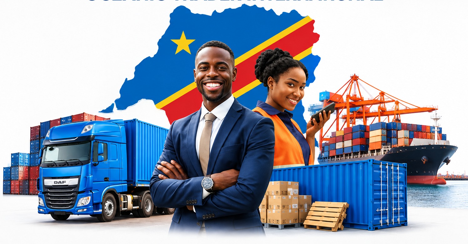 OTI — équipe, carte de la RDC et chaîne logistique